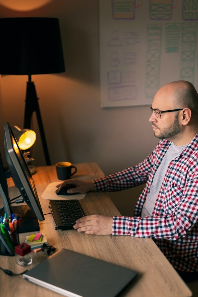 UI designer working on a new project